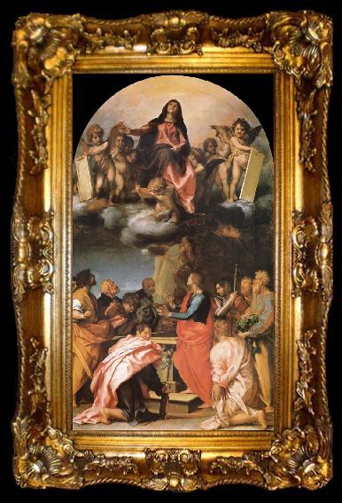 framed  Andrea del Sarto The Asuncion of the Virgin, with holy, ta009-2